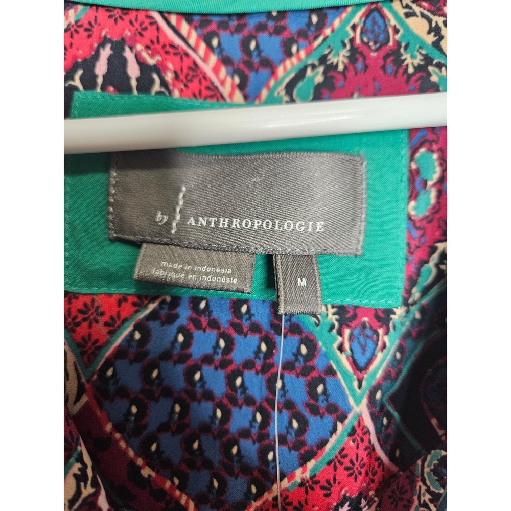 NWT Anthropologie Miska‎ Midi Dress Medium Plum Prune Paisley Print Duster - Picture 3 of 7